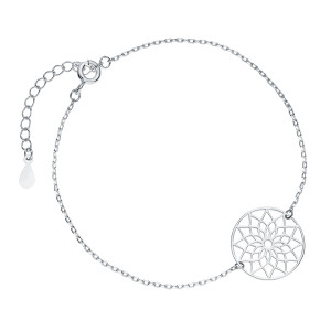 Bratara argint cu floare mandala DiAmanti Z1797BR-DIA (Argint 925‰ 1,1 g.)